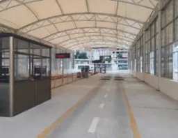 Vehicle inspection equipment inside an inspection hall